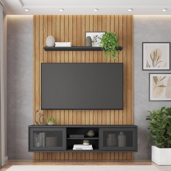 Rack Com Painel Para Tv Até 72 Polegadas 2 Portas Elegance Caemmun ...