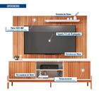 Rack Com Painel Para Tv Até 72 Polegadas Tannen 2 Portas Ripa