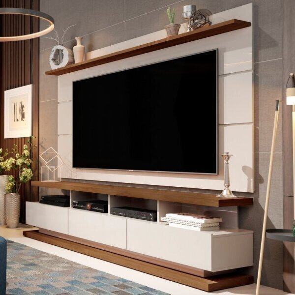 Rack Com Painel Para Tv Até 72 Polegadas Vivare Móveis Germai
