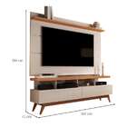 Rack Com Painel Para Tv Até 72 Polegadas Vivare Off White E N