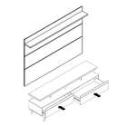 Rack Com Painel Para Tv Até 72 Polegadas Vivare Off White E N