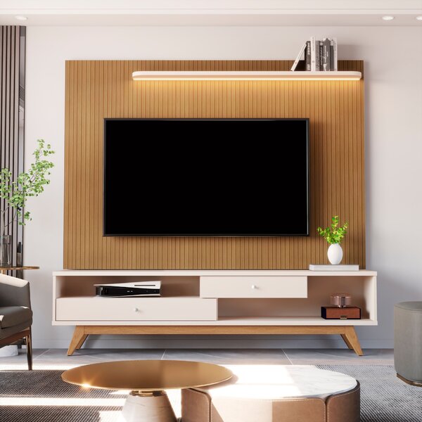 Rack Com Painel Para Tv Até 75 Polegadas 188cmx180cm Com Led