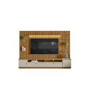 Rack Com Painel Para Tv Até 75 Polegadas 198cmx268cm Com Ripa