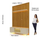 Rack Com Painel Para Tv Até 75 Polegadas 2 Portas Com Led Com