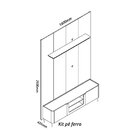 Rack Com Painel Para Tv Até 75 Polegadas 2 Portas Com Led Com