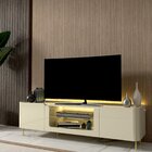 Rack Com Painel Para Tv Até 75 Polegadas 2 Portas Com Led Com