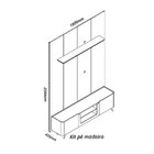 Rack Com Painel Para Tv Até 75 Polegadas 2 Portas Com Led Com