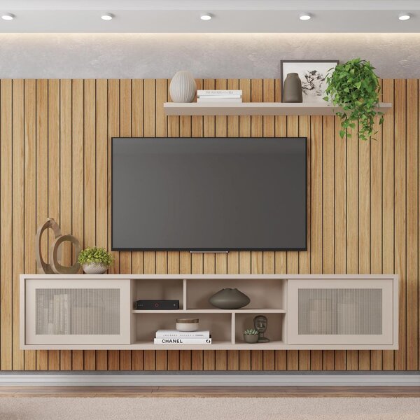 Rack Com Painel Para Tv Até 75 Polegadas 2 Portas Elegance Ca