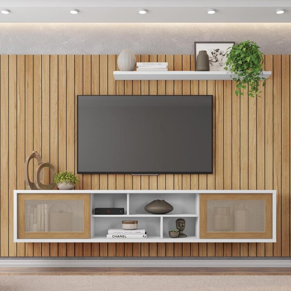 Rack Com Painel Para Tv Até 75 Polegadas 2 Portas Elegance Ca