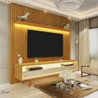 Rack Com Painel Para Tv Até 75 Polegadas 308cmx184cm Ripado L