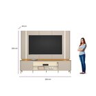 Rack Com Painel Para Tv Até 75 Polegadas Com Led Mdf 239cmx20