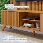 Rack Com Painel Para Tv Até 75 Polegadas Com Ripado 100% Mdf