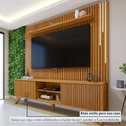 Rack Com Painel Para Tv Até 75 Polegadas Com Ripado 100% Mdf
