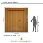 Rack Com Painel Para Tv Até 75 Polegadas Com Ripado 100% Mdf