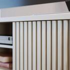 Rack Com Painel Para Tv Até 75 Polegadas Pés Madeira Maciça D