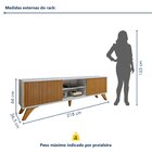 Rack Com Painel Para Tv Até 75 Polegadas Ripado 100% Mdf Com