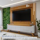 Rack Com Painel Para Tv Até 75 Polegadas Ripado Com Led 310x2