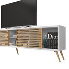 Rack Com Painel Para Tv Até 82 Polegadas 2 Portas 4 Nichos Mu