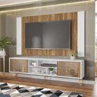 Rack Com Painel Para Tv Até 82 Polegadas 2 Portas 4 Nichos Mu