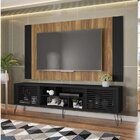 Rack Com Painel Para Tv Até 82 Polegadas 2 Portas 4 Nichos Mu