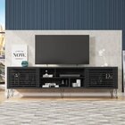 Rack Com Painel Para Tv Até 82 Polegadas 2 Portas 4 Nichos Mu