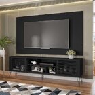 Rack Com Painel Para Tv Até 82 Polegadas 2 Portas 4 Nichos Mu