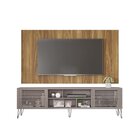 Rack Com Painel Para Tv Até 82 Polegadas 2 Portas 4 Nichos Mu