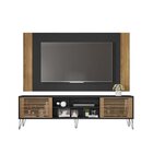 Rack Com Painel Para Tv Até 82 Polegadas 2 Portas 4 Nichos Mu