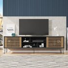 Rack Com Painel Para Tv Até 82 Polegadas 2 Portas 4 Nichos Mu