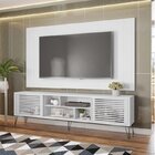 Rack Com Painel Para Tv Até 82 Polegadas 2 Portas 4 Nichos Mu