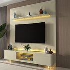 Rack Com Painel Para Tv Até 85 Polegadas 2 Portas Com Led Com