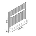 Rack Com Painel Para Tv Até 85 Polegadas 3 Gavetas Com Led E
