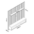 Rack Com Painel Para Tv Até 90 Polegadas 217cmx228,8cm Led 3