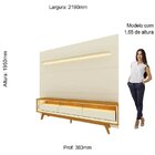 Rack Com Painel Para Tv Até 90 Polegadas 253cmx219cm Led 3 Ga