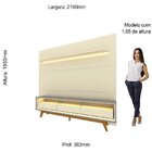 Rack Com Painel Para Tv Até 90 Polegadas Led 3 Gavetas Com Pé