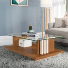 Rack Com Painel Para Tv Com Espelho E Mesa De Centro Smart Na