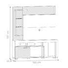 Rack Com Painel Para Tv Com Prateleiras Hammond Naturale Off