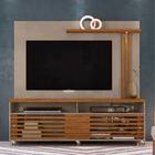 Rack Com Painel Para Tv Com Prateleiras Oneill Fendi Naturale