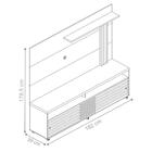 Rack Com Painel Para Tv Com Prateleiras Oneill Fendi Naturale