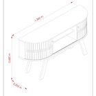 Rack Com Painel Para Tv Curvo Até 65 Polegadas Frisado Silver