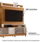 Rack Com Painel Para Tv De 55" Com Rodízios Off White Natural