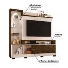 Rack Com Painel Para Tv De 55 Pol Com Pés Off White