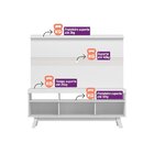 Rack Com Painel Para Tv De Até 60 Polegadas 3 Nichos 2 Portas