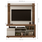 Rack Com Painel Para Tv Extensivel Fox Off White Nogueira