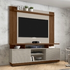 Rack Com Painel Para Tv Lyon Ripado Off White Nogueira