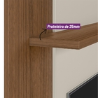 Rack Com Painel Para Tv Lyon Ripado Off White Nogueira