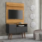 Rack Com Painel Para Tv Retrô De Até 32 Polegadas Yan Cinamom