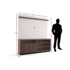 Rack Com Painel Pernambuco Para Tv De Até 65 - Nogueira/off W