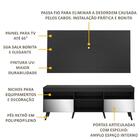 Rack Com Painel Retrô Com Espelho Para Tv Até 65" Multimóveis