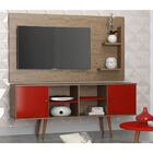 Rack Com Painel Retrô Estrela Patrimar Vermelho/demolição